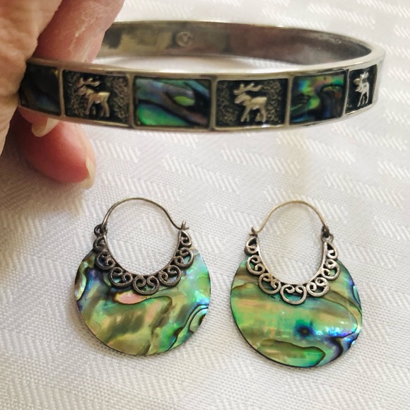 Jewelry - Abalone Earrings and Bracelet